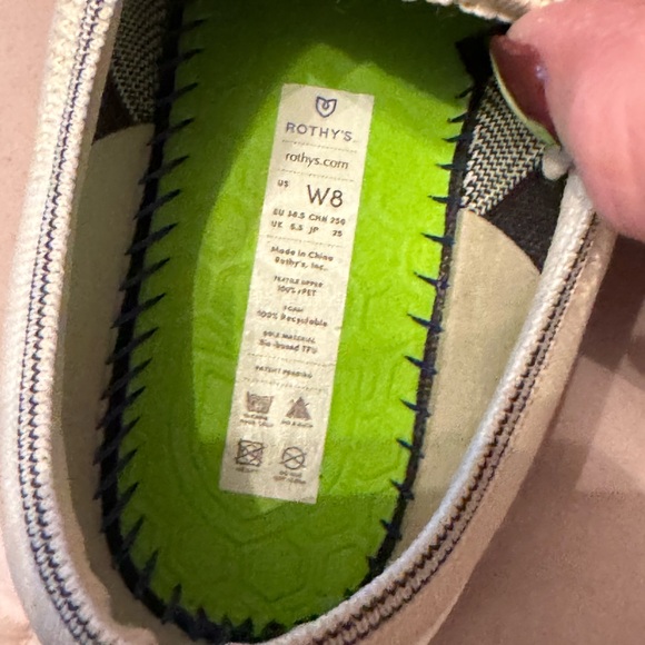 EUC Rothy’s color block lace up sneaker 8 - Picture 6 of 6